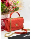 CHANEL TRENDY CC SMALL TOP HANDLE SLING BANG IN ROSSA COLOUR GHW