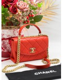 CHANEL TRENDY CC SMALL TOP HANDLE SLING BANG IN ROSSA COLOUR GHW