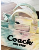 COACH CARGO TOTE BAG 26 WITH RAINBOW TIE DYE PRINT