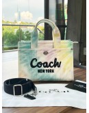 COACH CARGO TOTE BAG 26 WITH RAINBOW TIE DYE PRINT