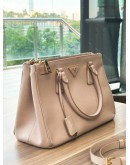 PRADA MEDIUM GALLERIA IN NUDE SAFFIANO LUX LEATHER