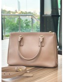 PRADA MEDIUM GALLERIA IN NUDE SAFFIANO LUX LEATHER