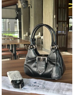 PRADA MOON PADDED NAPPA LEATHER HANDLE HANDBAG