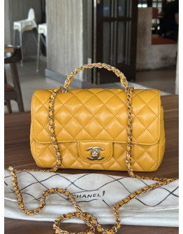 CHANEL MINI COCO HANDLE WITH RHINESTONES FLAP BAG