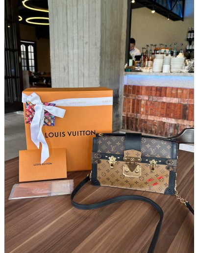 LOUIS VUITTON TRUNK IN DUAL TONED MONOGRAM CANVAS & LEATHER