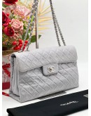 CHANEL VINYL BUSINESS FLAP BAG IN GREY