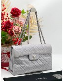 CHANEL VINYL BUSINESS FLAP BAG IN GREY