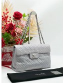 CHANEL VINYL BUSINESS FLAP BAG IN GREY