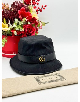 GUCCI GG BUCKET HAT IN BLACKNGG CANVAS SIZE M 