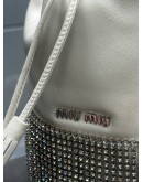 MIU MIU STARLIGHT CRYSTAL FRINGE BUCKET BAG WITH STRAP   