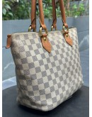 LOUIS VUITTON SALEYA IN DAMIER AZUR CANVAS HANDLE HANDBAG