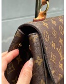 LOUIS VUITTON CLUNY IN MONOGRAM CANVAS TOP HANDLE FLAP HANDBAG WITH 2 TONE STRAP