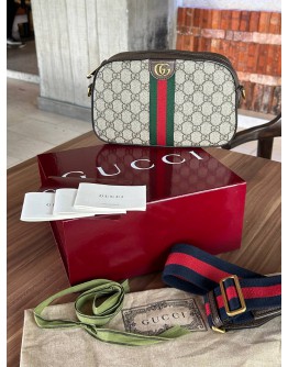 GUCCI GG SUPREME OPHIDIA CAMERA BAG