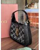 GUCCI JACKIE 1961 MINI LIZARD MESH GG CRYSTAL BAG