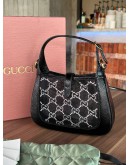 GUCCI JACKIE 1961 MINI LIZARD MESH GG CRYSTAL BAG