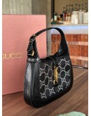 GUCCI JACKIE 1961 MINI LIZARD MESH GG CRYSTAL BAG