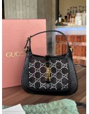 GUCCI JACKIE 1961 MINI LIZARD MESH GG CRYSTAL BAG