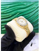 ROLEX LADY DATEJUST 18K 750 YELLOW GOLD DIAMOND BEZEL ROMAN WHITE DIAL REF 6927 26MM AUTOMATIC WATCH