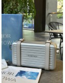 RIMOWA X CHRISTIAN DIOR ALUMINIUM PERSONAL CLUTCH ON STRAP CROSSBODY BAG