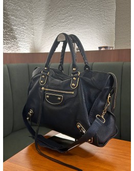 BALENCIAGA CLASSIC CITY AGED CALF LEATHER HANDBAG WITH SHOULDER STRAP