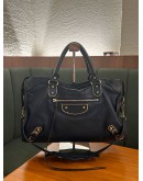 BALENCIAGA CLASSIC CITY AGED CALF LEATHER HANDBAG WITH SHOULDER STRAP