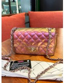 CHANEL MINI RECTANGULAR IN IRIDESCENT RAINBOW METALLIC BAG WITH CHAMPAGNE GOLD HARDWARE