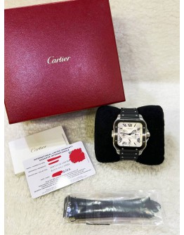 CARTIER SANTOS CHRONOGRAPH XL 4183 REF WSSA0017 WHITE DIAL 43.3MM X 51MM AUTOMATIC WATCH