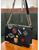 CHRISTIAN DIOR MEDIUM BLACK PATCHWORK DIORAMA BAG