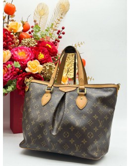 LOUIS VUITTON PALERMO MM SHOULDER BAG IN BROWN MONOGRAM CANVAS