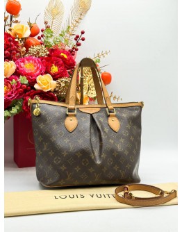 LOUIS VUITTON PALERMO MM SHOULDER BAG IN BROWN MONOGRAM CANVAS