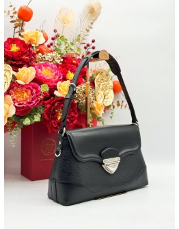 LOUIS VUITTON BAGATELLE PM SHOULDER BAG IN BLACK EPI LEATHER & CALFSKIN LEATHER