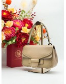 COACH CODY FLAP SHOULDER & CROSSBODY BAG IN BEIGE PEBBLED LEATHER