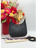 TORY BURCH EMERSON CROSSBODY BAG IN BLACK COWHIDE LEATHER
