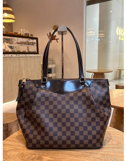 LOUIS VUITTON WESTMINSTER SHOULDER BAG IN DAMIER EBENE CANVAS