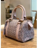 FENDI ZUCCHINO CANVAS MINI BOSTON BAG
