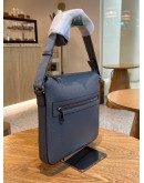 GUCCI SMALL MESSENGER BAG IN GREY GG EMBOSSED LEATHER