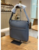 GUCCI SMALL MESSENGER BAG IN GREY GG EMBOSSED LEATHER