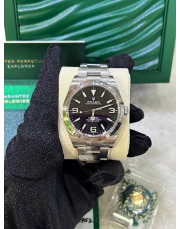 ROLEX EXPLORER I REF 214270 BLACK DIAL 39MM AUTOMATIC WATCH