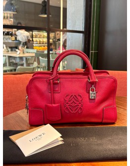 LOEWE AMAZONA HANDLE HANDBAG IN RED CHILLI