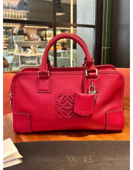 LOEWE AMAZONA HANDLE HANDBAG IN RED CHILLI