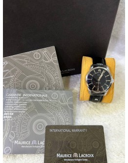 MAURICE LACROIX PONTOS DAY DATE BLACK DIAL REF PT6358 40MM AUTOMATIC WATCH