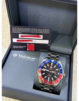 TAG HEUER AQUARACER PEPSI REF WAY201F BLACK DIAL 43MM AUTOMATIC WATCH