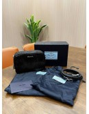 PRADA WATERSNAKE MINI CAMERA BAG IN BLACK SHINNY PYTHON LEATHER 