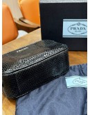PRADA WATERSNAKE MINI CAMERA BAG IN BLACK SHINNY PYTHON LEATHER 