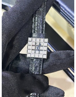 CHOPARD ICE CUBE FULL DIAMONDS FACTORY DIAMONDS IN 18K 750 WHITE GOLD 26MM QUARTZ WATCH 