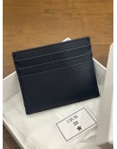 CHRISTIAN DIOR SADDLE CARD HOLDER IN DEEP BLUE GRAINED CALFSKIN & DEEP BLUE DIOR OBLIQUE TRIO JACQUARD MARQUETRY 
