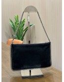 STELLA MCCARTNEY FALABELLA ICE APPLIQUÉ BAG IN SILVER CHAIN & EMBROIDERED ICE CREAM CONE 
