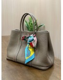 HERMÈS GARDEN PARTY 30 IN ETOUPE GRAINED NEGONDA LEATHER 