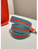 HERMES MINI EVELYNE TPM CLASSIC ORANGE TOGO LEATHER  WITH SILVER HARDWARE SHOULDER BAG STAMP Z