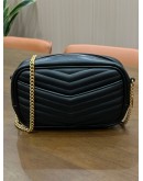 YVES SAINT LAURENT THE SAINT LAURENT LOU QUILTED LEATHER CHAIN BAG 